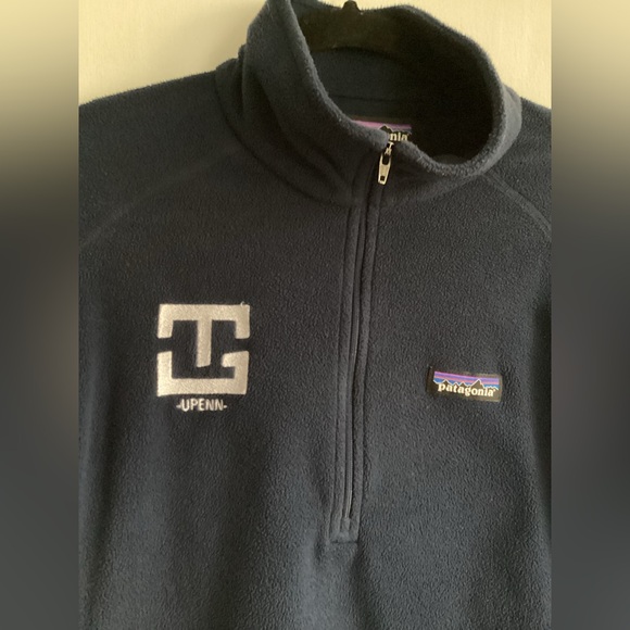 Patagonia Navy Blue fleece for UPenn 1/4 Zip - Picture 1 of 7